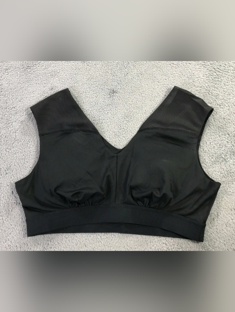 Tommie Copper Shoulder Support Bra  Womens Large BLACK PULLOVER